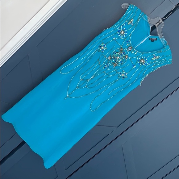 Antik Batik Sauvat Silk Beaded jeweled lose Dress - Picture 6 of 11